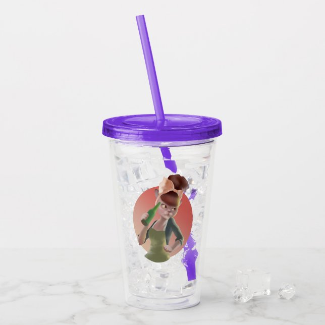 Miss Meow – Late Night Bar Series Acrylic Tumbler (Front Ice)