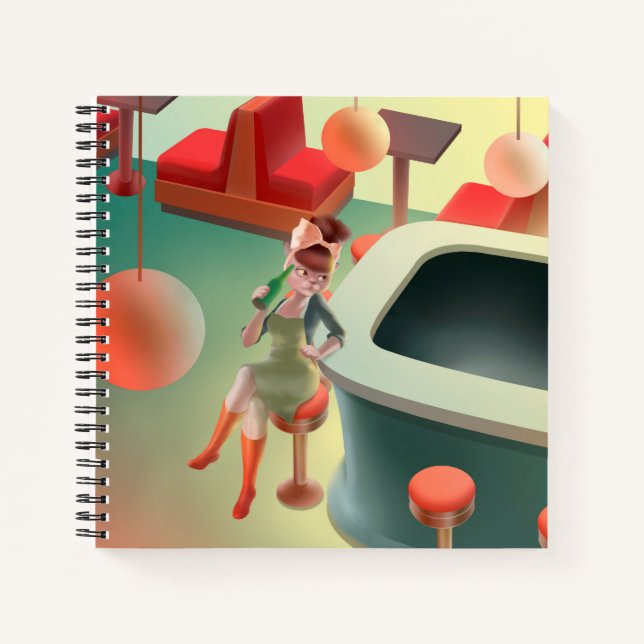 Miss Meow – Late Night Bar Series Notebook (Front)