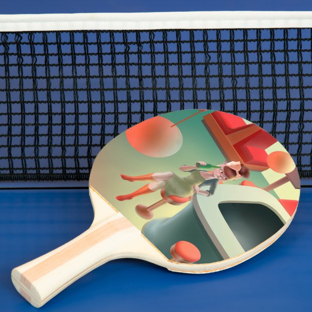 Miss Meow – Late Night Bar Series Ping Pong Paddle (Insitu)