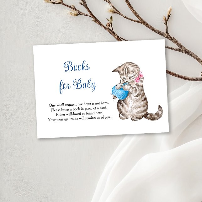 Miss Moppet Books For Baby RSVP Card (Creator Uploaded)