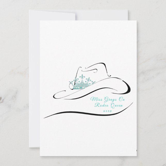 Miss Mrs Rodeo Crown Pageant Note Cards (Front)