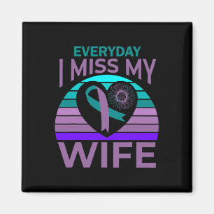 Miss My Wife Heart Sunflower Suicide Awareness Hus Magnet