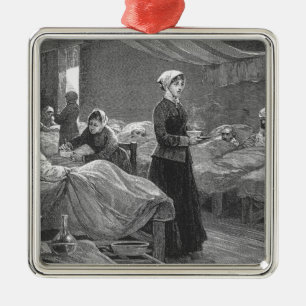 Miss Nightingale in the Barrack Hospital Metal Ornament