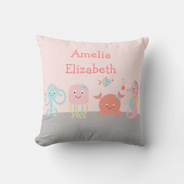 Miss Ocean Girly Coussin de conservation de la vie (Recto)