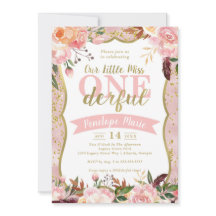 Miss ONEderful Birthday Party Invitation