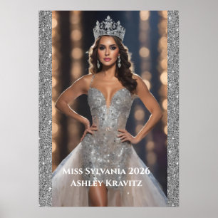 Miss Pageant Glitter Personal Portrait Poster