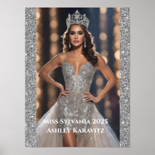 Miss Pageant Glitter Personal Portrait Poster