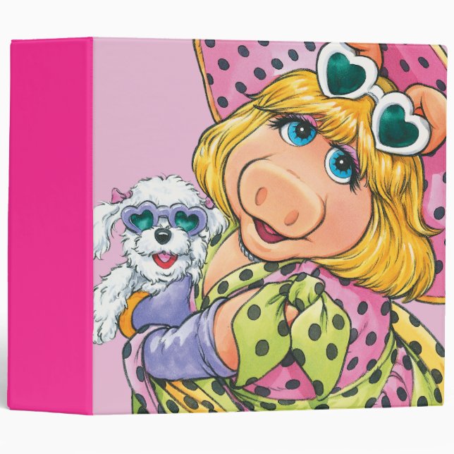 Miss Piggy Holding Puppy Binder (Front/Spine)