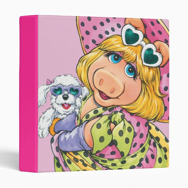 Miss Piggy Holding Puppy Binder (Front/Spine)