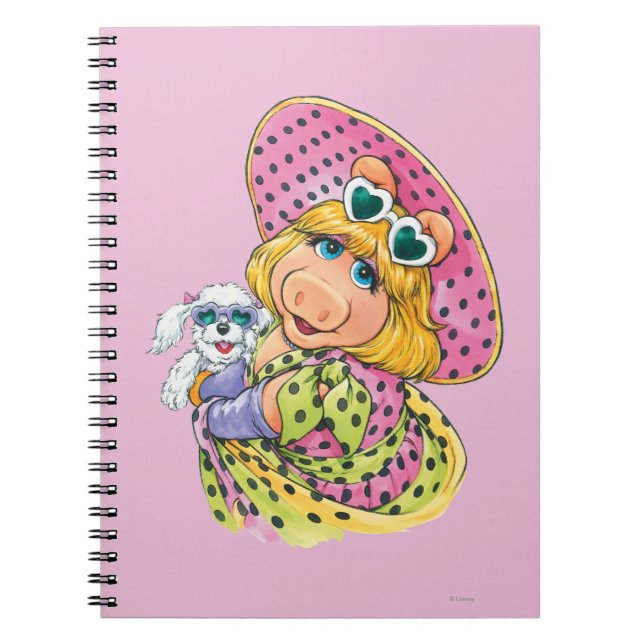 Miss Piggy Holding Puppy Notebook (Front)