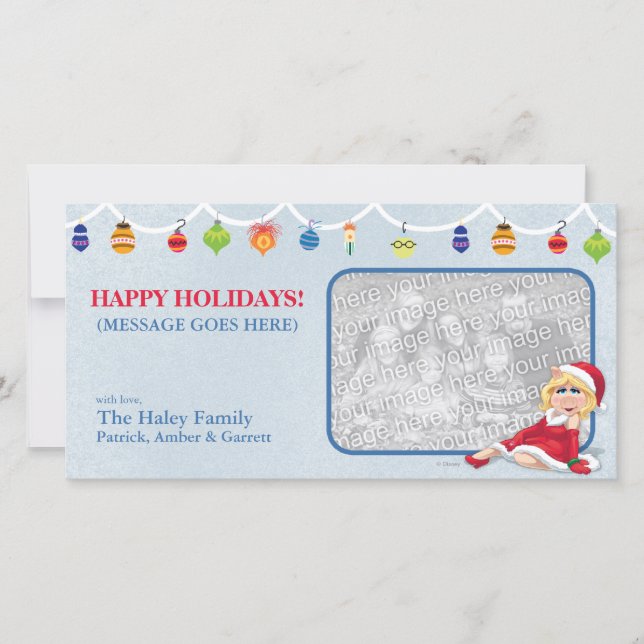 Miss Piggy Holiday Photo Card (Front)