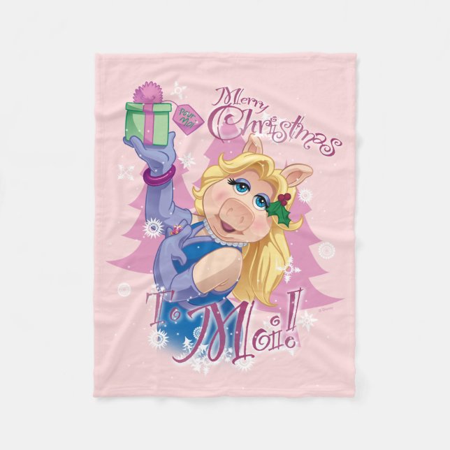Miss Piggy | Merry Christmas to Moi! Fleece Blanket (Front)