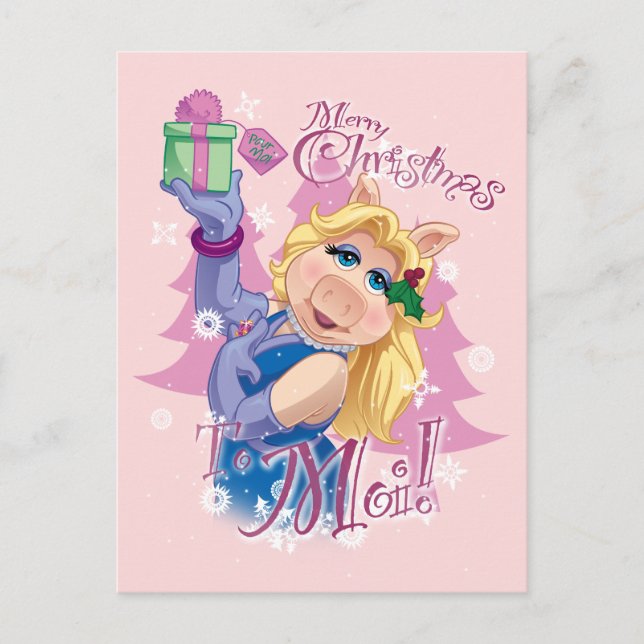 Miss Piggy | Merry Christmas to Moi! Holiday Postcard (Front)