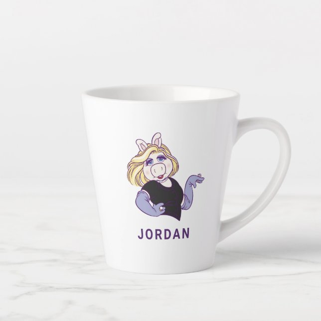 Miss Piggy standing in a styl Disney Latte Mug (Right)