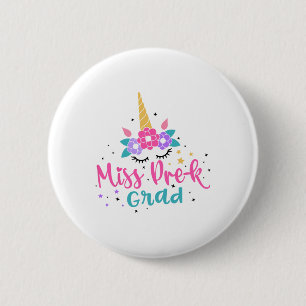 Miss Pre-k Grad Preschool Graduation Girls Kids 2 Inch Round Button