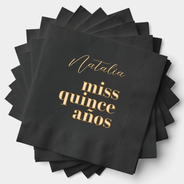 Miss Quince Años Noir et or (Insitu (empilé))