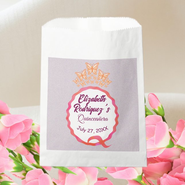 Miss Quince Butterflies Tiara Crown Squiggle  Favour Bag (Creator Uploaded)