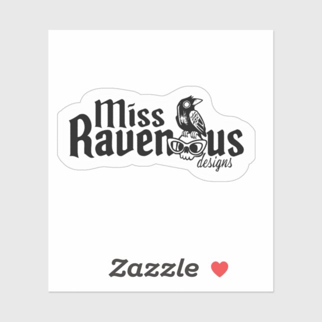Miss Ravenous Designs Logo Sticker (Sheet)