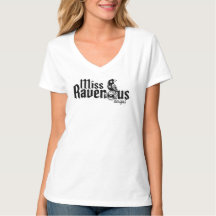 Miss Ravenous Designs Women's V Neck Tee