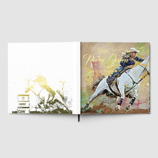 Miss Rodeo Queen Scrapbook Photo Pageant Foil Gues Guest Book (Full)