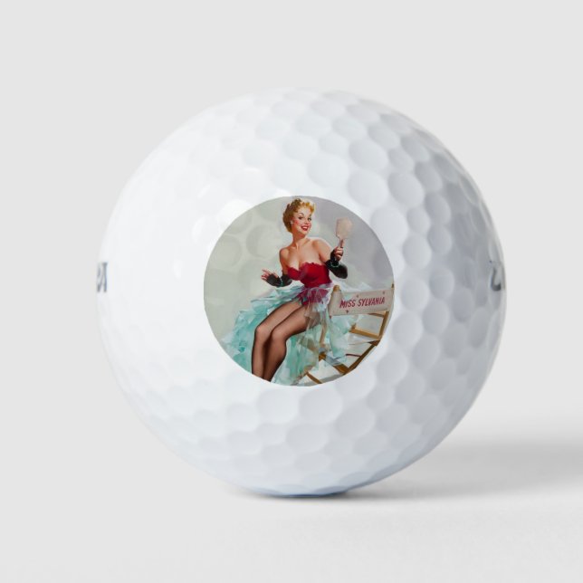 Miss Sylvania Pin-Up Girl Golf Balls (Front)