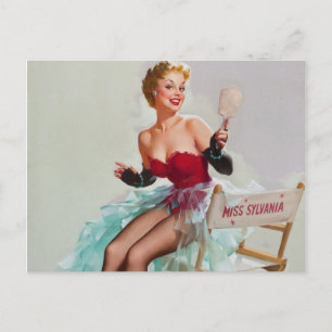Miss Sylvania Pin-Up Girl Postcard