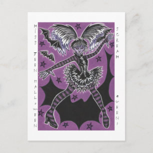 Miss Teen Halloween postcard