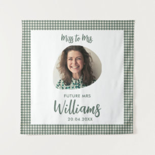 Miss to Mrs Banner Boho Bridal Shower Tapestry