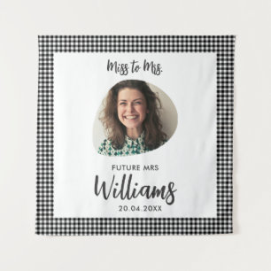 Miss to Mrs Banner Boho Bridal Shower Tapestry