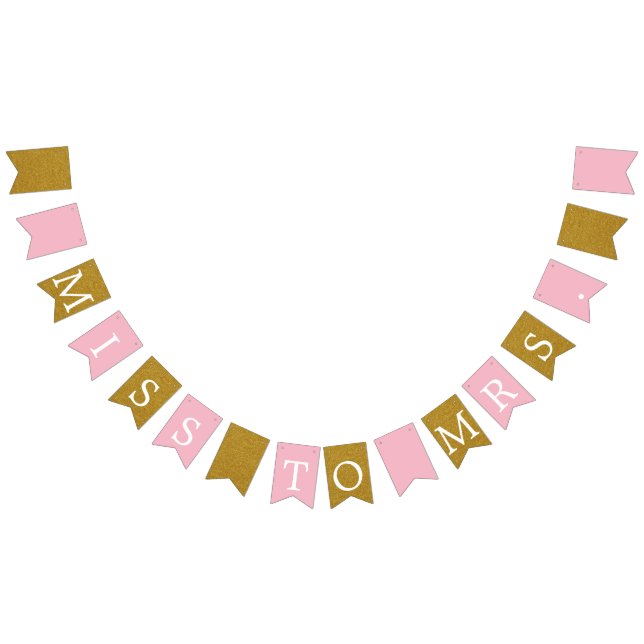 Miss to Mrs. Bridal Shower Banner Bunting (All)