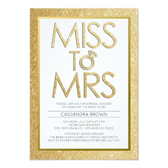 Miss to Mrs - Bridal Shower Invitation