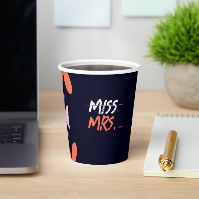 Miss To Mrs. Bridal Shower Paper Cups (Insitu)
