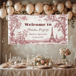Miss to Mrs Bridal Shower Paris French Country  Banner