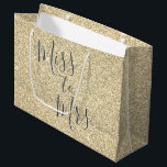 Miss to Mrs Bridal Shower Party Gold Sparkle Large Gift Bag<br><div class="desc">From Miss to Mrs Bridal Shower or Bachelorette Party Gold Sparkle and Faux Glitter Cute Gift Bag. The From Miss to Mrs. Bachelorette Party Gift Bag uses the popular Gold background and grey typography.</div>