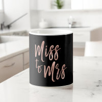 Miss to Mrs Bridal Shower Rose Gold Foil