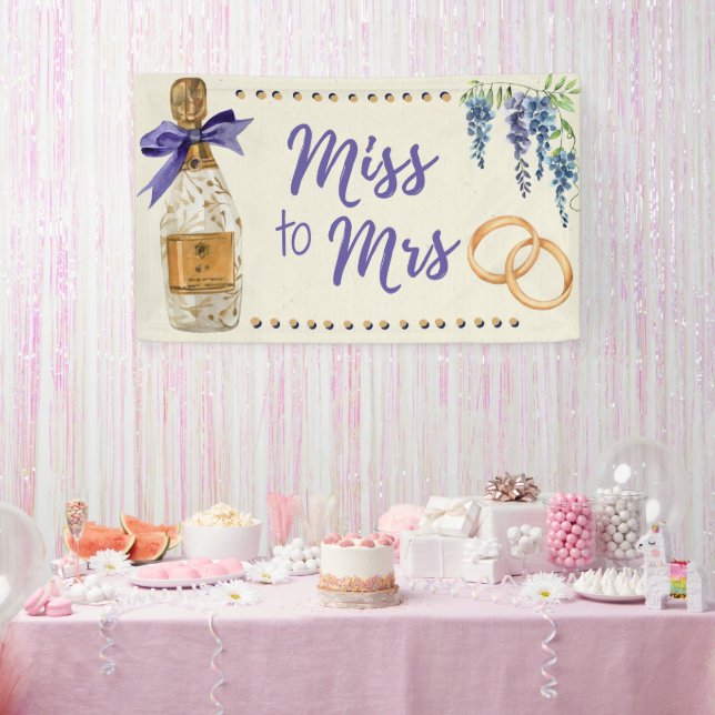 Miss to Mrs Bridal Wedding Shower Decor Banner (Party)