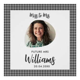 Miss to Mrs Future Mrs Boho Bridal Shower Poster