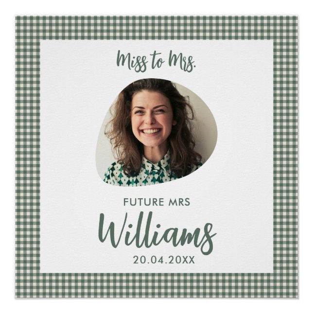 Miss to Mrs Future Mrs Boho Bridal Shower Poster (Front)