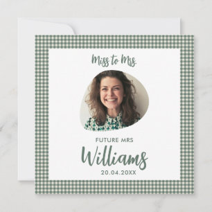 Miss to Mrs Future Mrs Modern Boho Flat Card