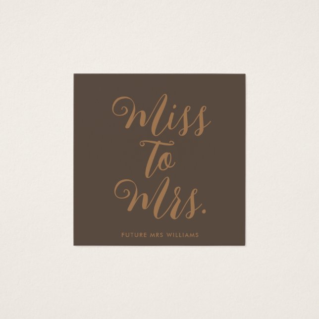 Miss to Mrs Modern Bridal Shower Bachelorette (Front)