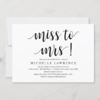 Miss to Mrs, Modern Bridal Shower