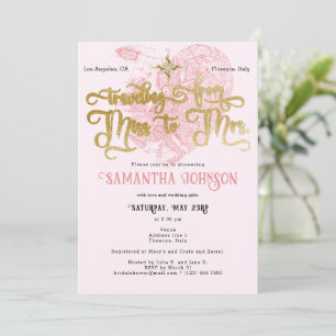 Miss to Mrs Pink ♥ Cartes de Coeur Fête des mariée