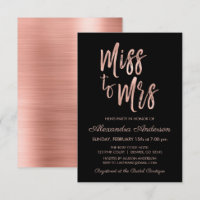 Miss to Mrs Pink Rose Gold Hen's Party
