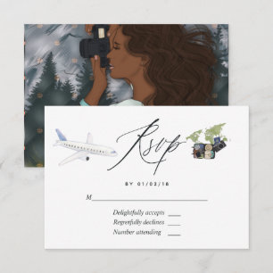 Miss To Mrs Travel Bridal Shower RSVP Card