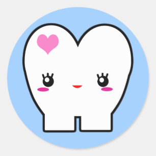 Miss Tooth Classic Round Sticker