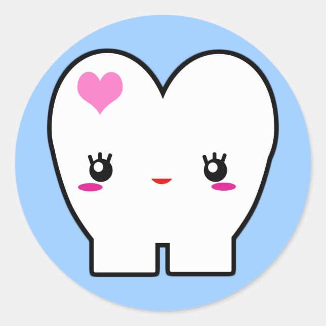 Miss Tooth Classic Round Sticker (Front)