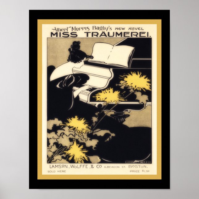 Miss Traumerei 1895 Art Nouveau Poster (Front)