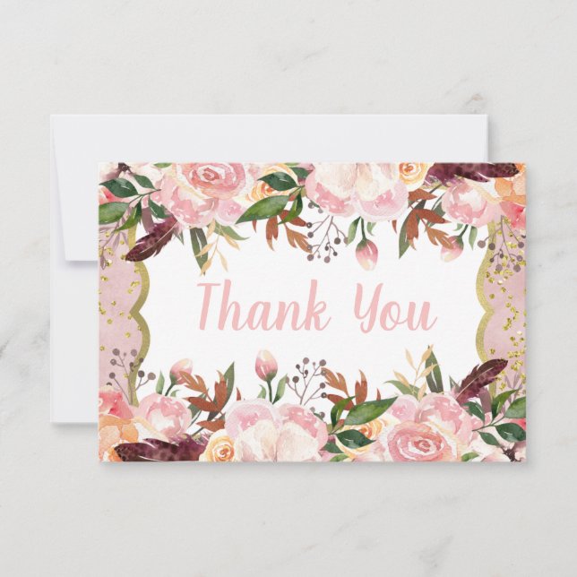 Miss UN Carte de remerciements d'anniversaire, Boh (Devant)