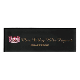Miss USA America Style Custom Name Tag