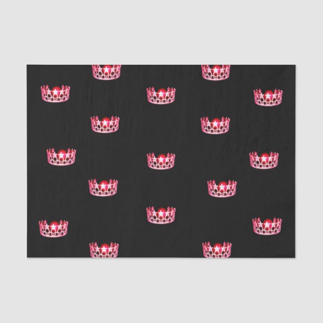 Miss USA Cherry Red Crown Tissue Paper (Front)